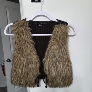 Brown Faux Fur Vest